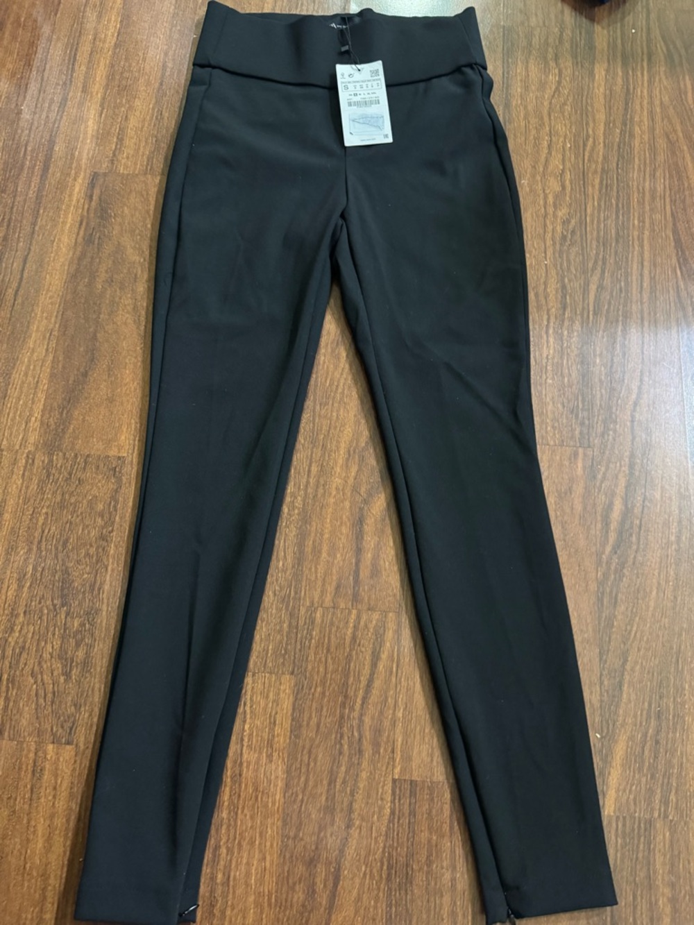 Zara Black Ponte Slim Ankle Pants Size S NWT